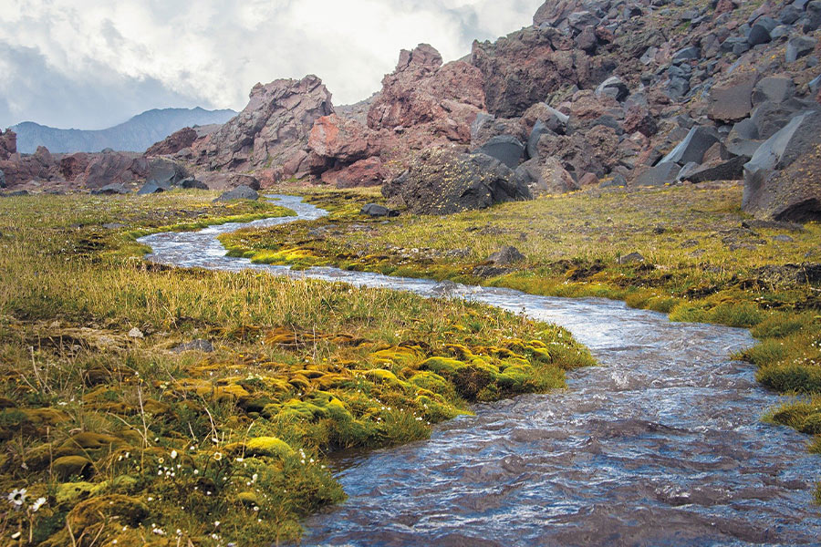 The Caucasus Russia Elbrus river creek mountain