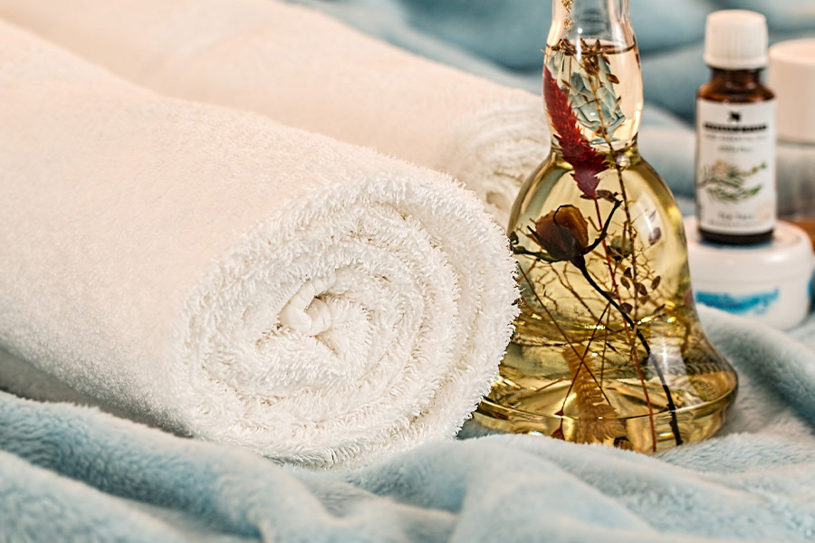 Massage therapy spa skincare essential oils