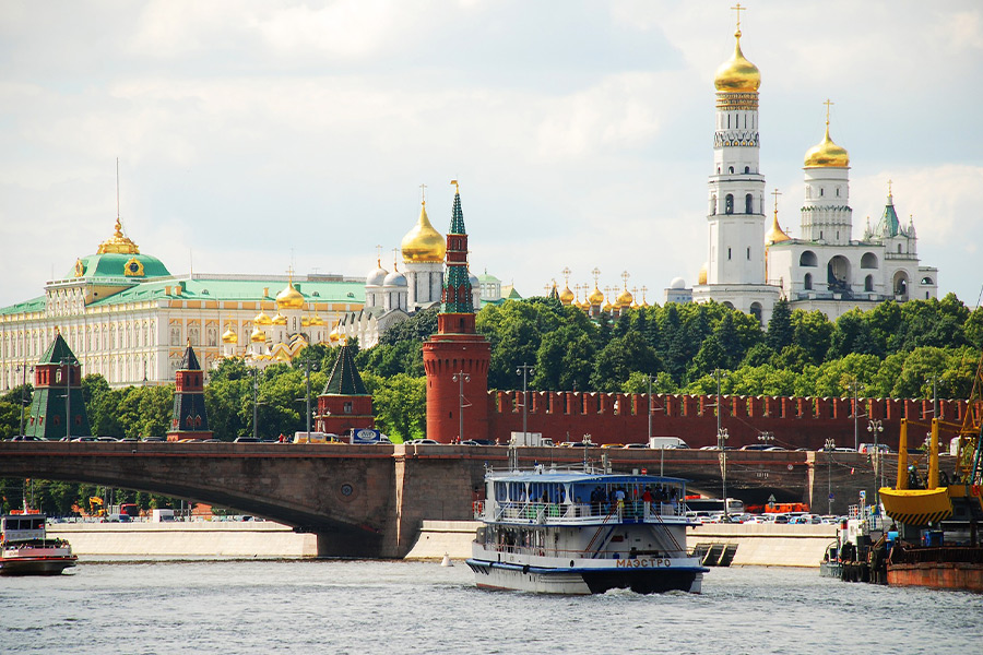 The Kremlin river Moscow
