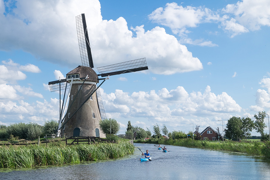 Windmill at Haastrecht in the Netherlands