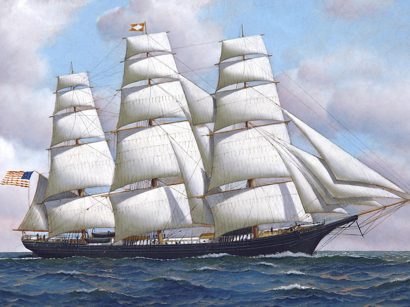 The American clipper ship