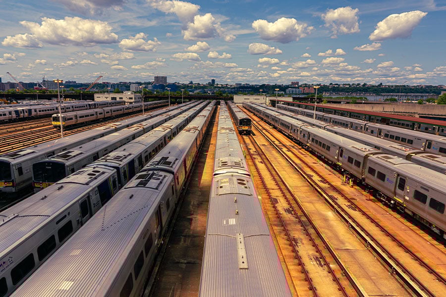 West side yard of train New York City