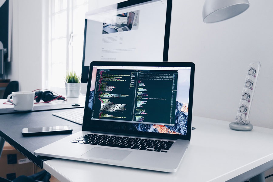 Workspace of a web developer