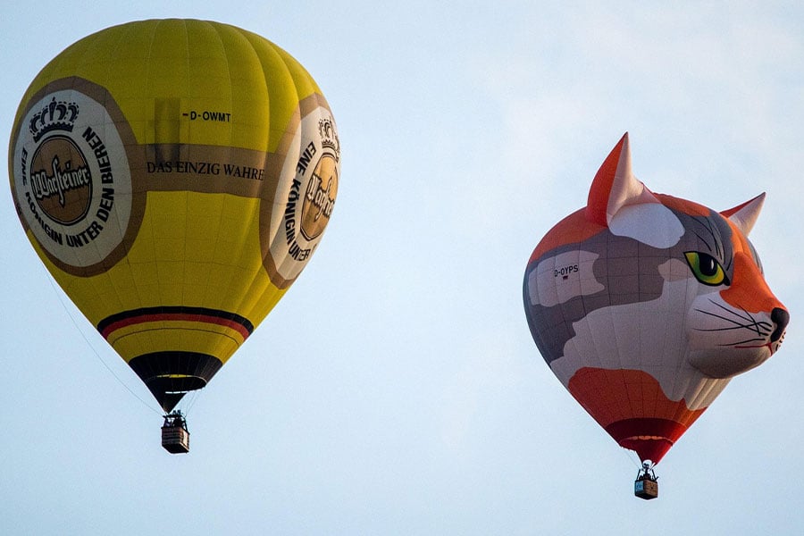 Durante el festival internacional de globos aerostáticos de Warsteiner