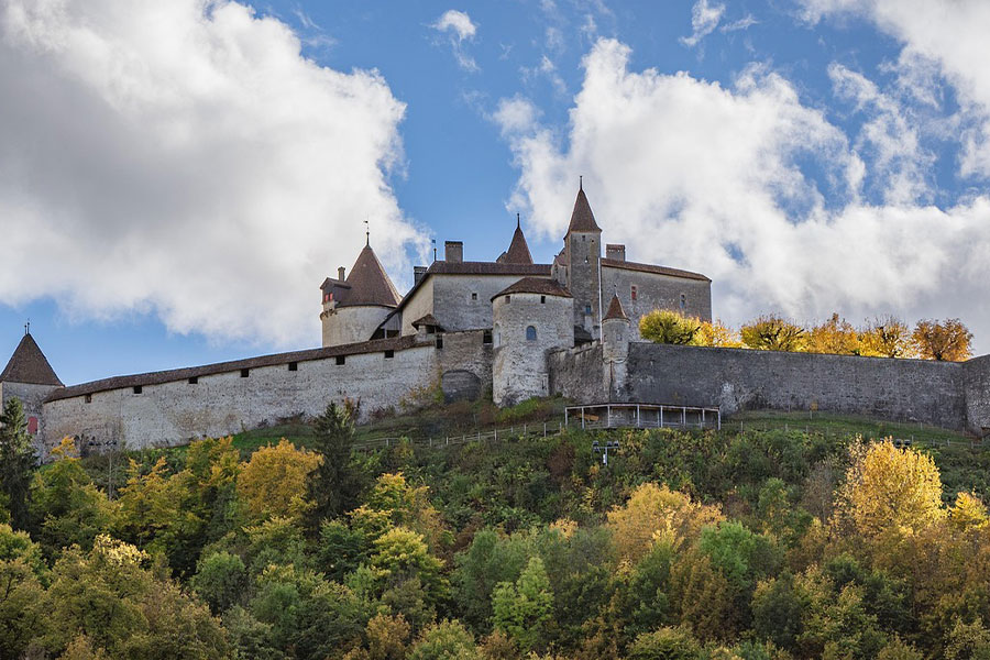 The castle of Gruyeres in Switzerland