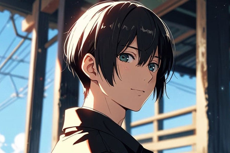 Hombre joven con pelo corto y negro