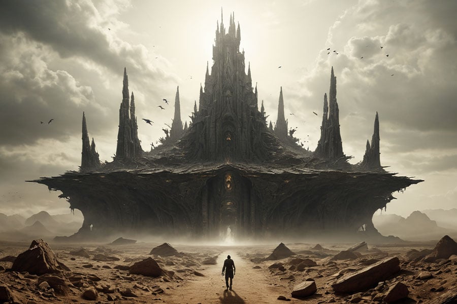 Illustration dystopian apocalyptic