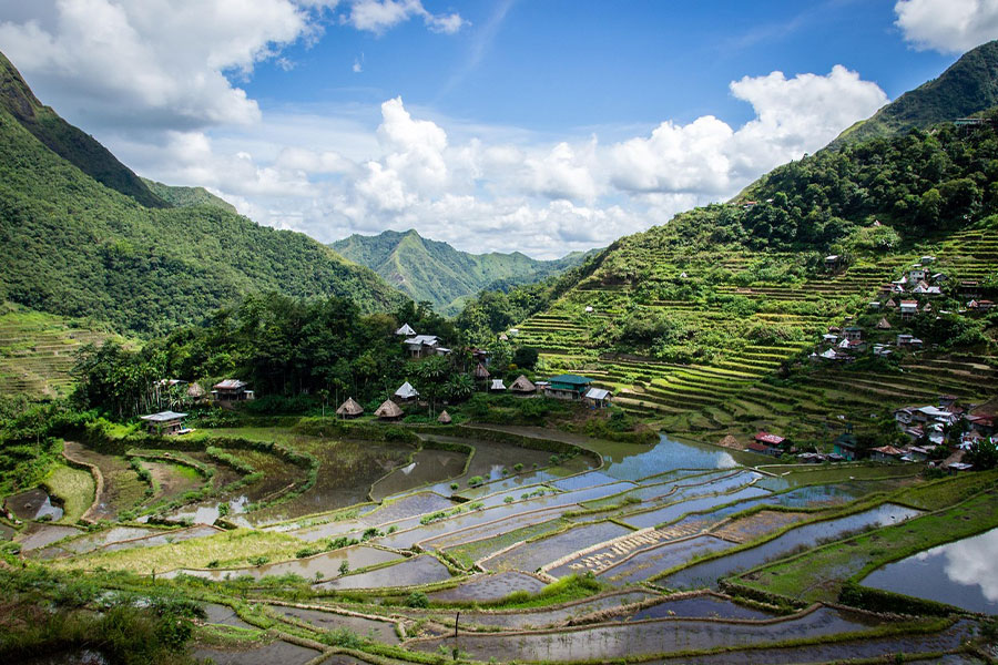 Las famosas terrazas de arroz de Batad ubicadas en la Cordillera de Filipinas