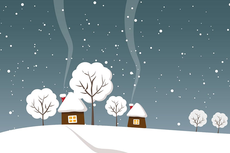 Neve nevicata inverno royalty grafica
