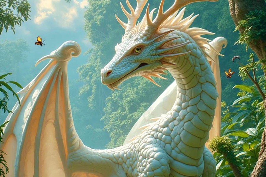 Illustrazione del drago bianco