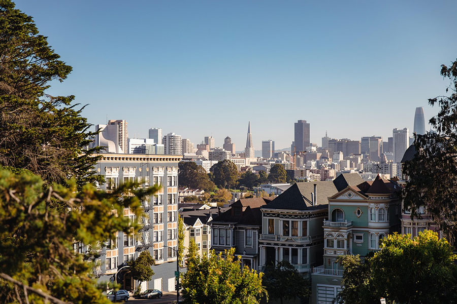 Architectuur van de skyline van San Francisco