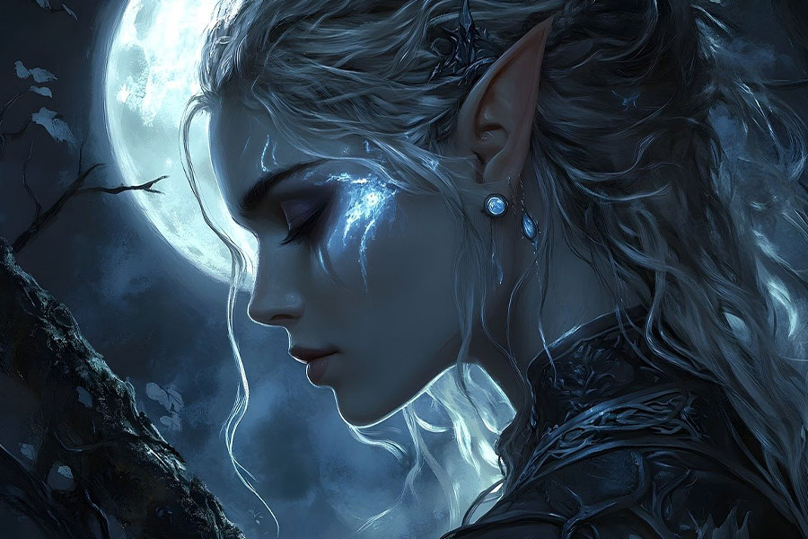 Donna elfo fantasy