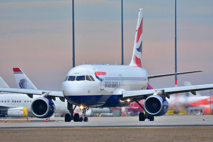 Airbus britannico a terra