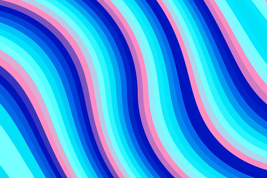Onde che scorrono di colore astratto