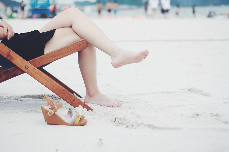 Spiaggia di relax estivo