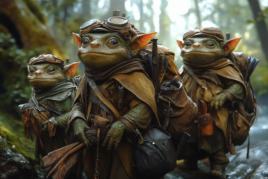 Goblin viaggiatore fantasy