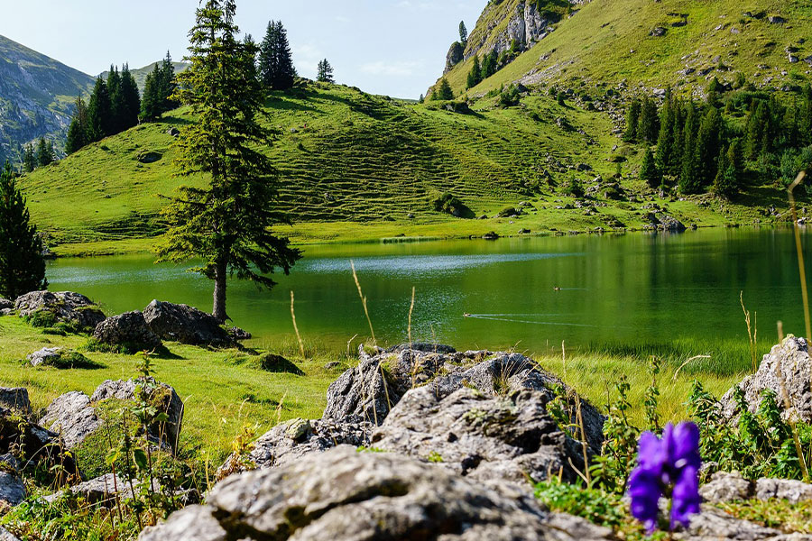 Lago di montagna Seeberg