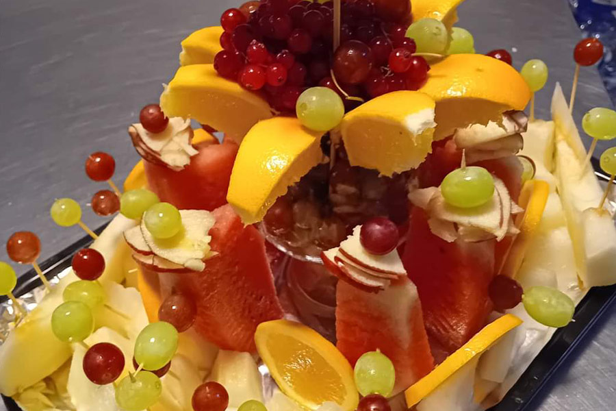 Composizioni di decorazioni di frutta
