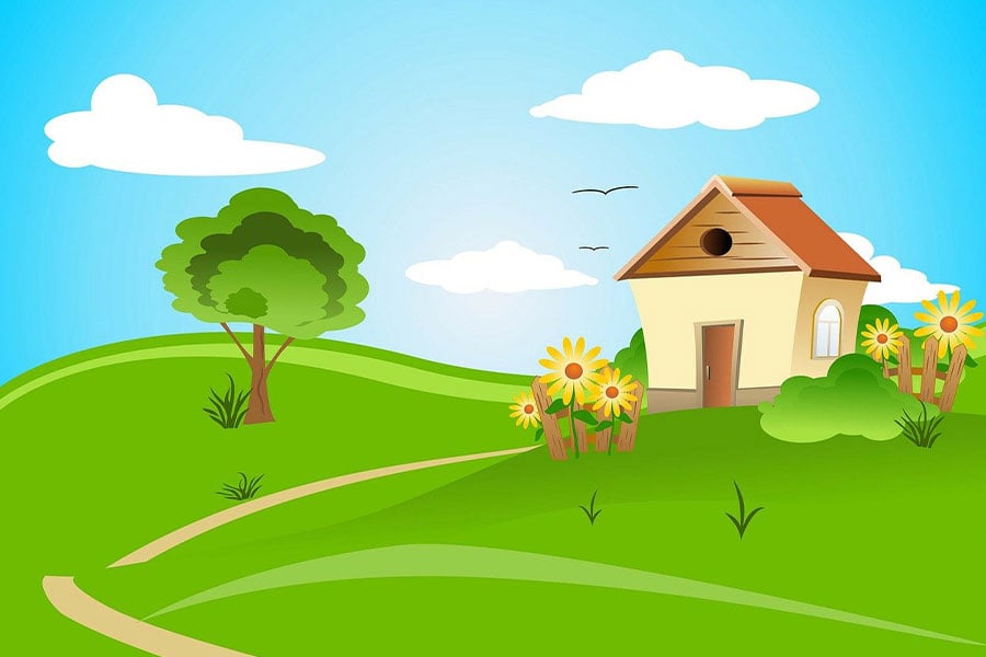 Arte semplice e bella della campagna