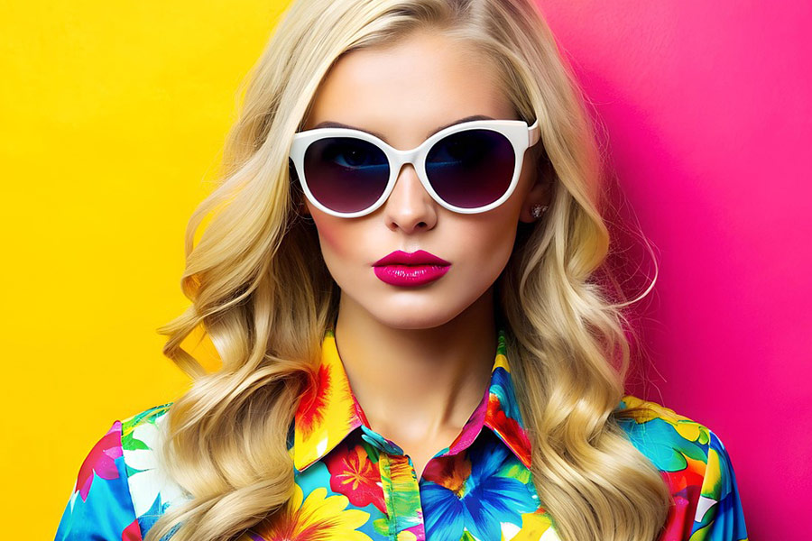 Moda donna bionda chic