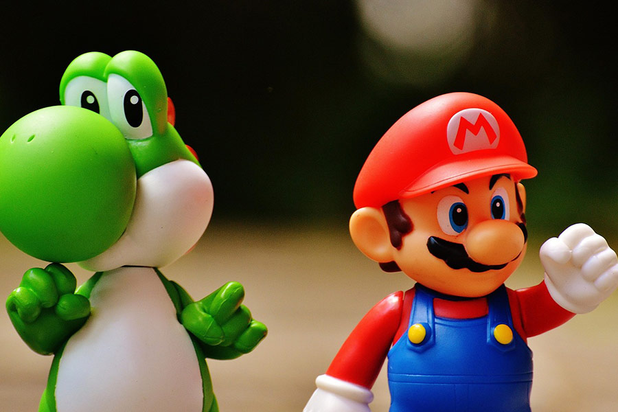 Mario con Yoschi