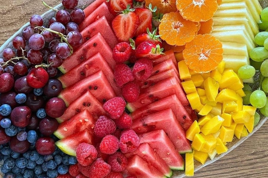 Buntes Obsttablett
