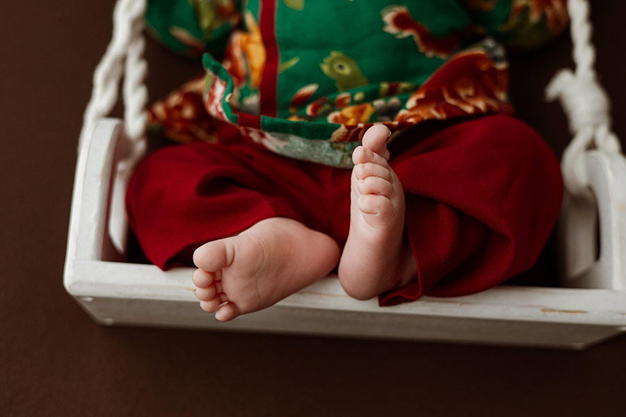Fotografia neonato piede bambino