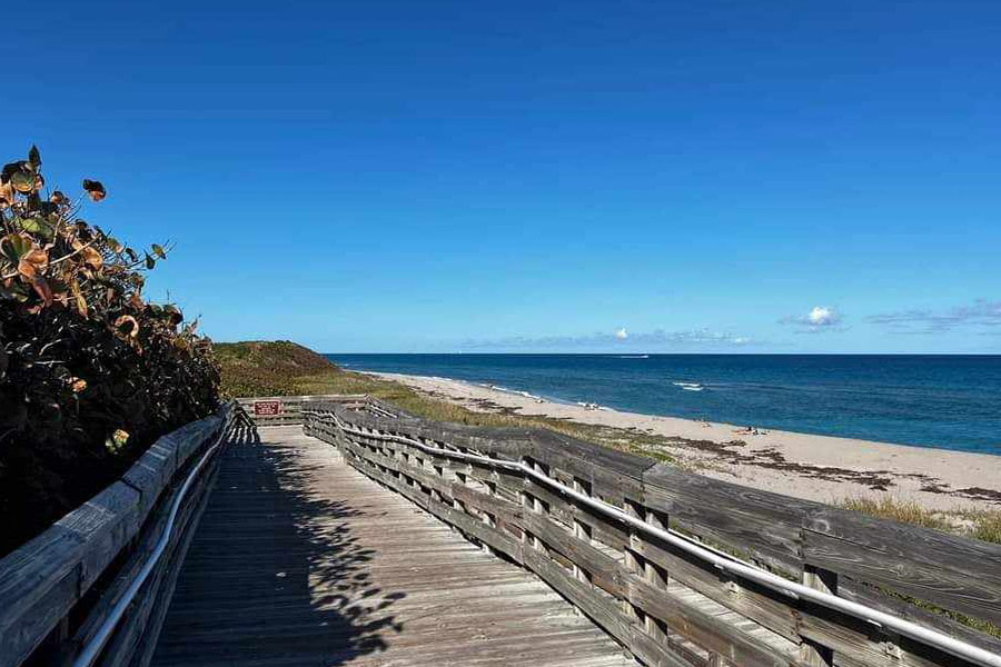 Spiaggia della Florida e sentiero in legno
