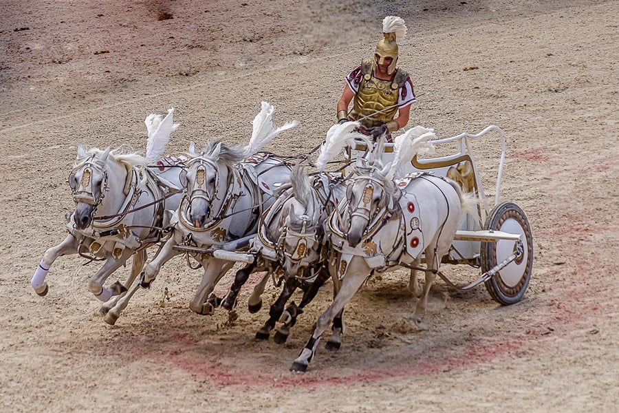 Immagine antica romana del carro armato