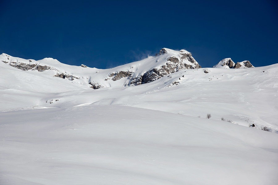 Zimowy krajobraz Hochtannberg Bregenzerwald Vorarlberg