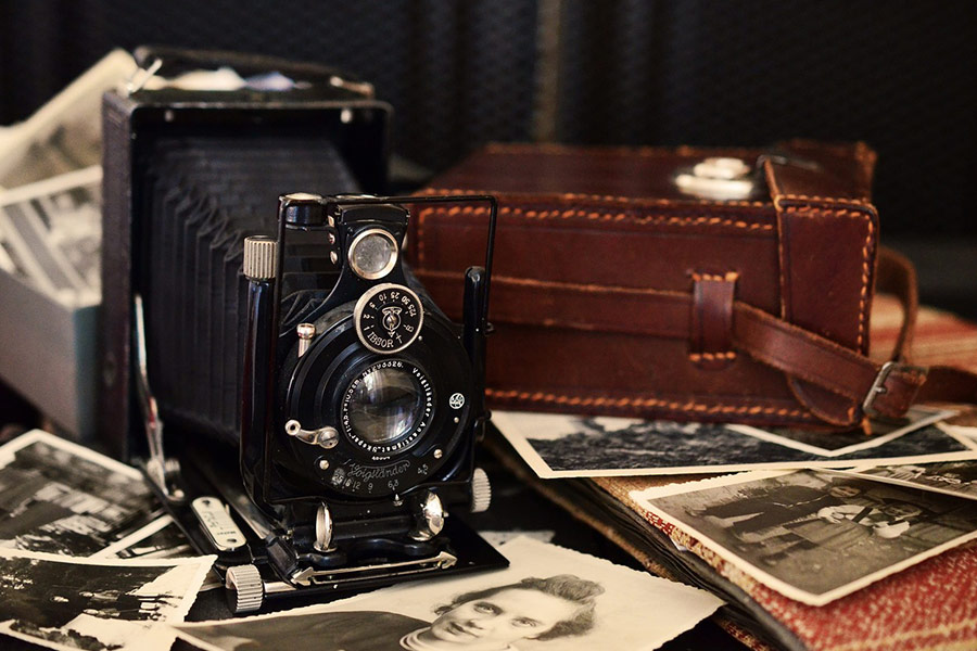 Macchina fotografica antica vecchia