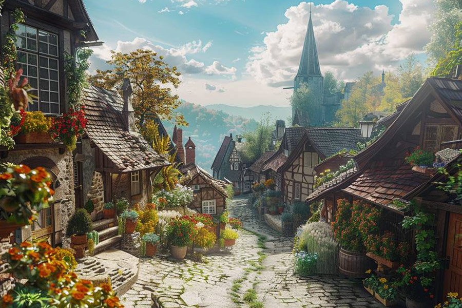 Un altro bel villaggio fantasy