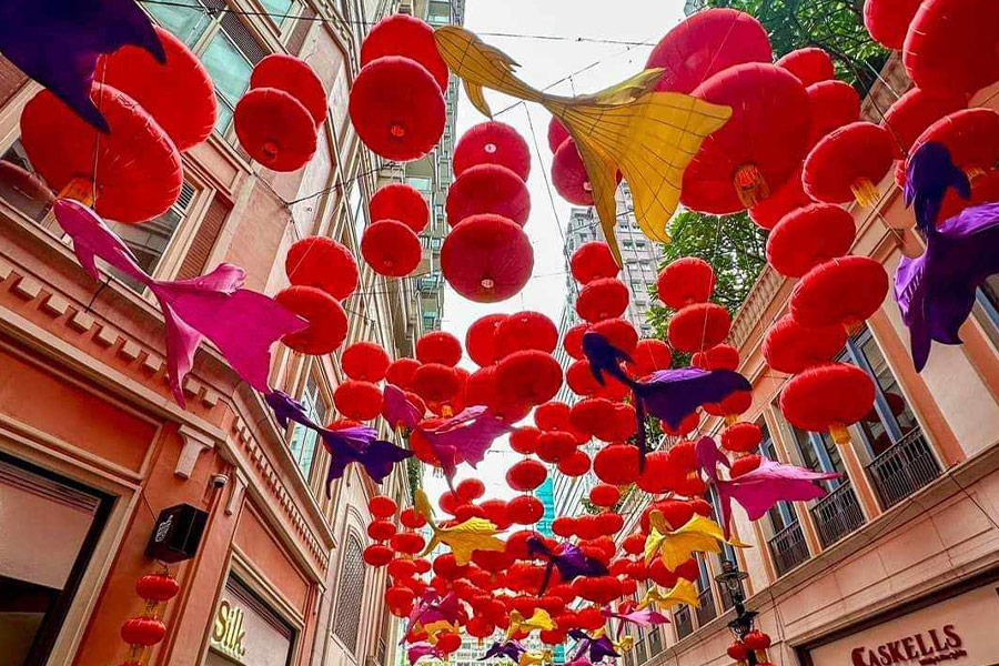 Decorazione di Lee Tung Street Hong Kong