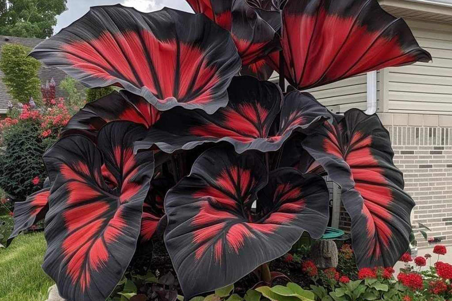 Riesen-Caladium zweifarbig
