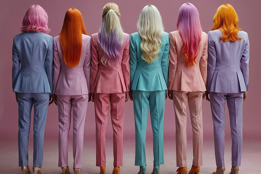 Colores de cabello ropa moda