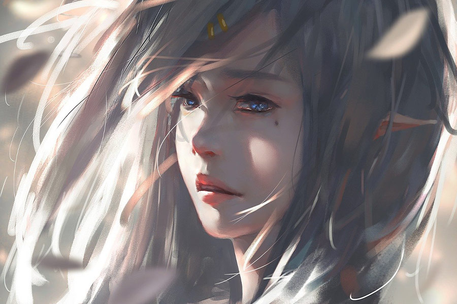 Anime donna lama fantasma