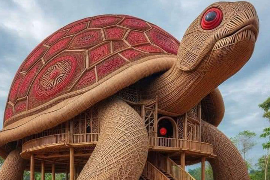 Edificio di tartaruga gigante