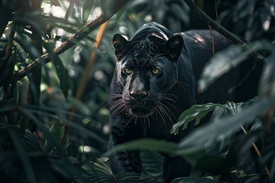 Prachtige zwarte panter