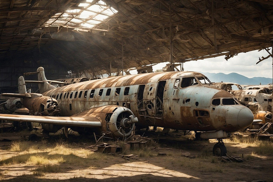 Aereo abbandonato