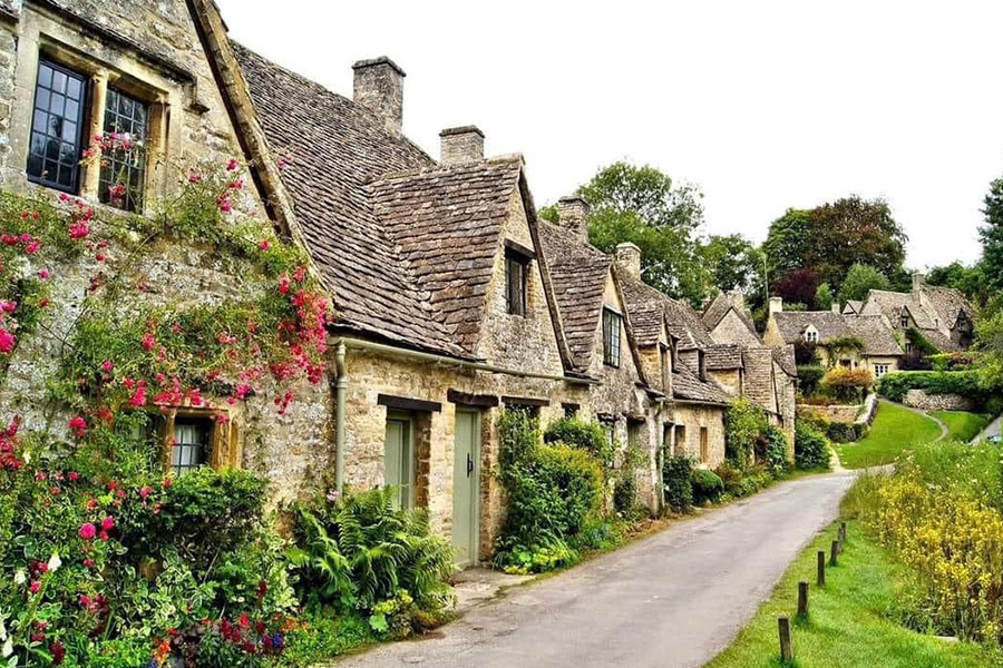 Bibury Arlington Row nei Cotswolds