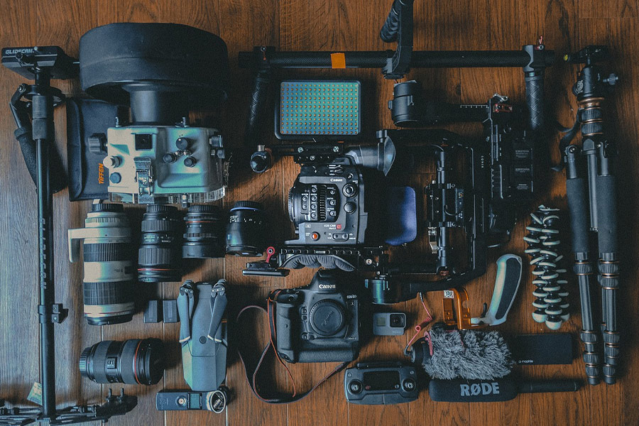 Attrezzatura fotografica per servizi fotografici