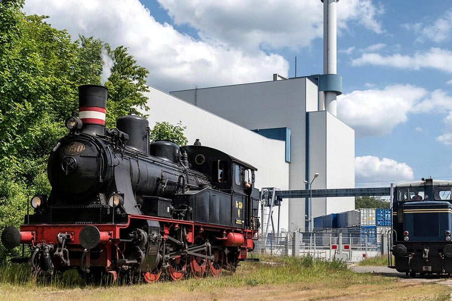 Locomotiva a vapore della ferrovia