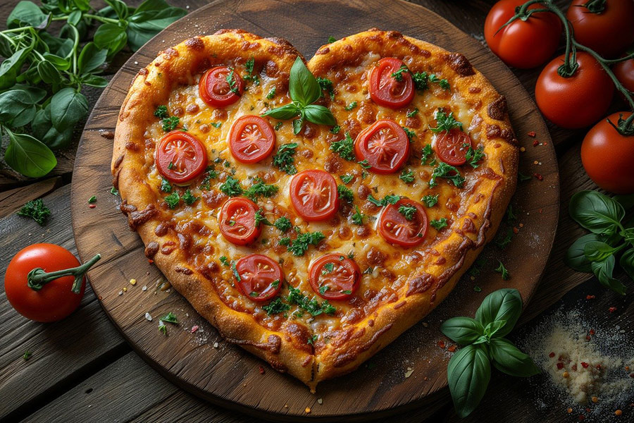 Hartvormige pizzatomaatjes