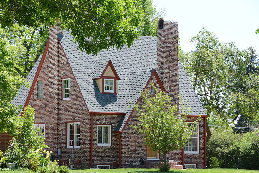 Casa construida de ladrillo