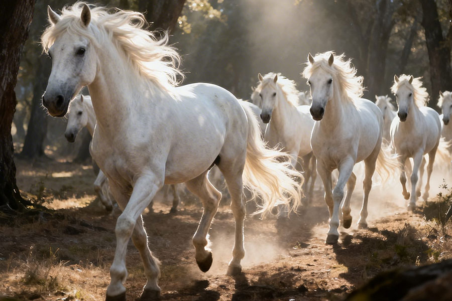 Razas de caballos de pelaje blanco
