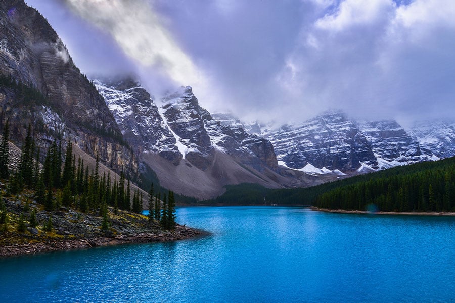 Lago de morrena de Banff, Montañas Rocosas canadienses