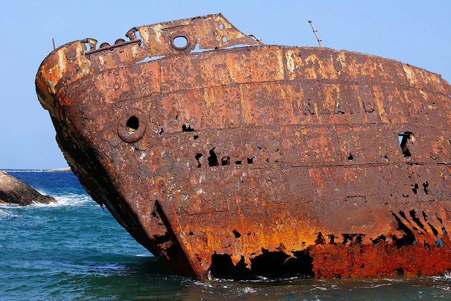 Representación del naufragio del barco Olympia