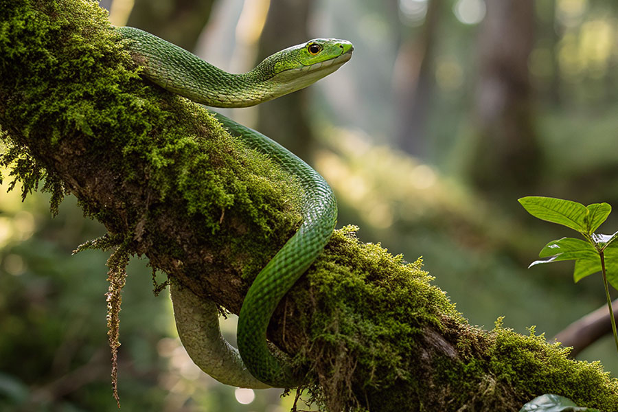 Serpiente arborícola verde