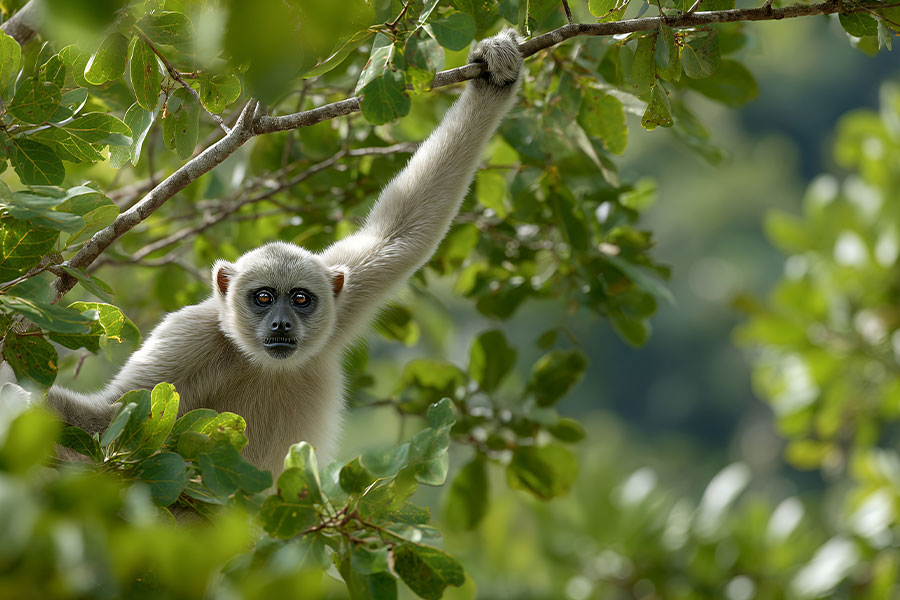 Gibón de Java, especie pequeña autóctona