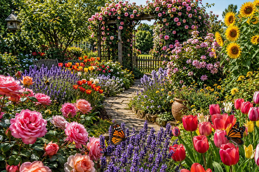 Jardín de flores